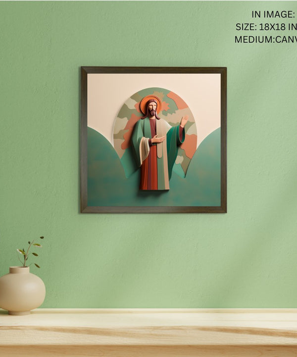 Words of Hope: Sowpeace's Premium Jesus Wall Art Canvas – Handcrafted Indian-Inspired Art for Stylish and Faithful Home Decor — image 5
