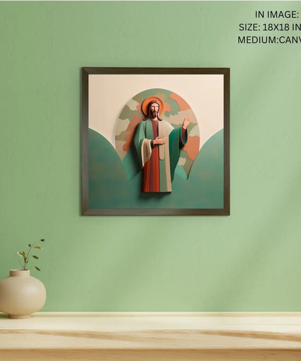 Words of Hope: Sowpeace's Premium Jesus Wall Art Canvas – Handcrafted Indian-Inspired Art for Stylish and Faithful Home Decor — image 5