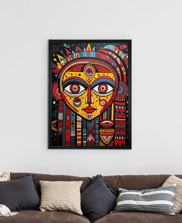 Unveiling Inner Worlds: Sowpeace Handcrafted Canvas – Premium Indian-Inspired Art for Modern and Stylish Home Decoration — alternate view