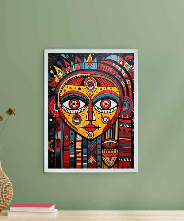 Unveiling Inner Worlds: Sowpeace Handcrafted Canvas – Premium Indian-Inspired Art for Modern and Stylish Home Decoration — main view