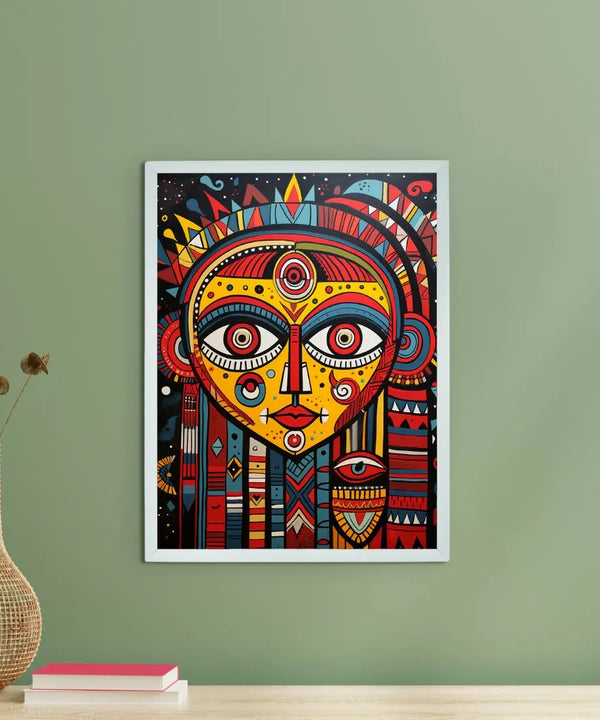 Unveiling Inner Worlds: Sowpeace Handcrafted Canvas – Premium Indian-Inspired Art for Modern and Stylish Home Decoration — main view