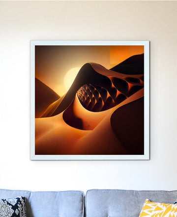 Sowpeace's Handcrafted Bohemian Sand Dune Abstract Wall Art – Premium Set of 2, Indian-Inspired Canvas Decor — alternate view