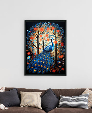 Sowpeace Harmony: Find Your Forest Peacock – Premium Handcrafted Canvas Art for Elegant and Contemporary Interiors — alternate view