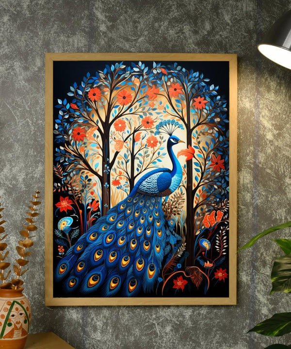 Sowpeace Harmony: Find Your Forest Peacock – Premium Handcrafted Canvas Art for Elegant and Contemporary Interiors — image 4