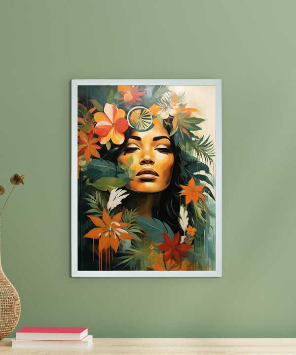 Unwind with Floral Dreams: Sowpeace Handcrafted Canvas Prints – Premium Indian-Inspired Art for Modern and Stylish Interiors — main view