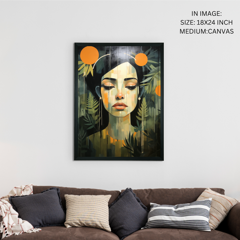 Solitude in Blooms: Sowpeace Handcrafted Canvas Art – Premium Indian-Inspired Print for Elegant and Tranquil Home Decor – view 5