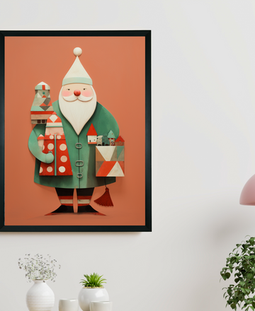 Sowpeace Santa: Premium Gifting Hope Canvas Prints – Handcrafted Indian-Inspired Art for Stylish Holiday Home Decor — alternate view