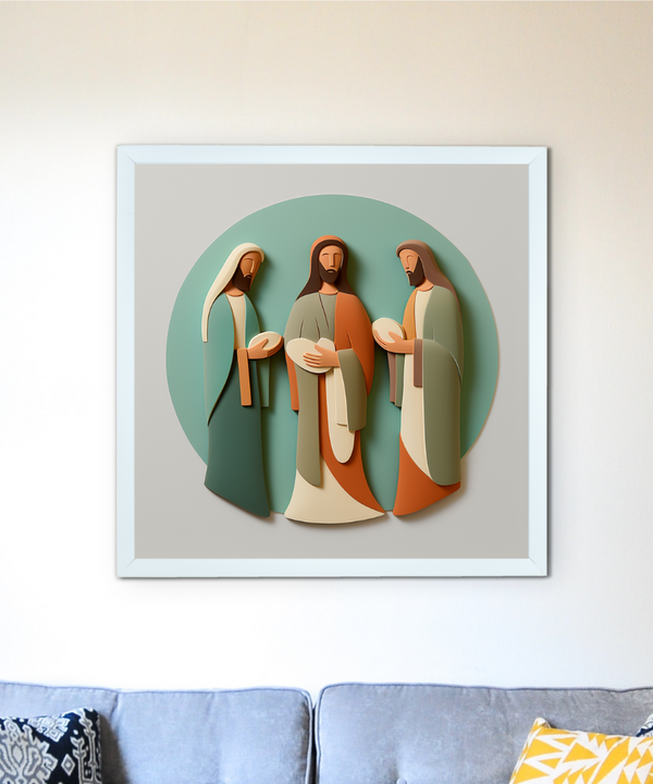 Home Blessing: Jesus' Modern Family Art – Premium Handcrafted Canvas Prints for Stylish and Faithful Home Decor by Sowpeace — main view