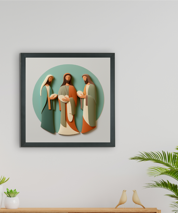 Home Blessing: Jesus' Modern Family Art – Premium Handcrafted Canvas Prints for Stylish and Faithful Home Decor by Sowpeace — image 2