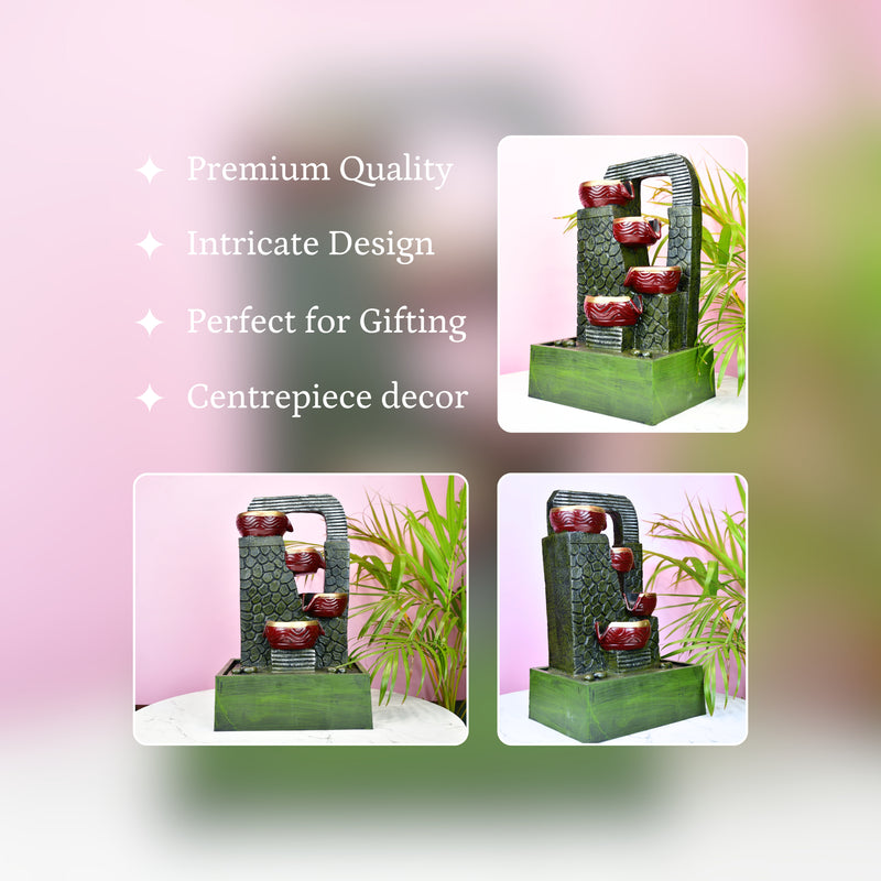 Sowpeace Harmony Veil Cascading Waterfall | Elegant Indoor Resin Fountain for Relaxing Home Décor & Gifting – view 1
