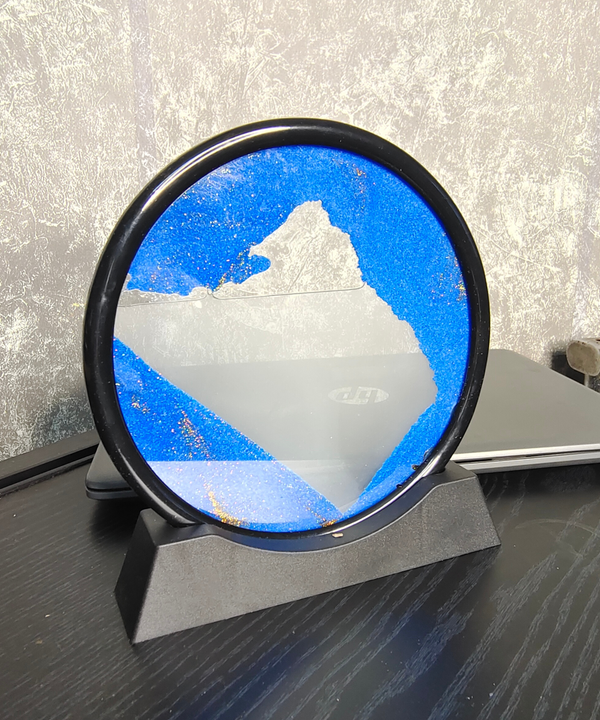 Sowpeace Circular Glass Sand Art | Elegant Moving Sand Sculpture for Modern Home Décor & Gifting — image 4