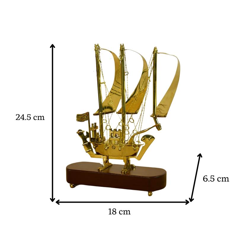Sowpeace Brass Ship Decor – view 4