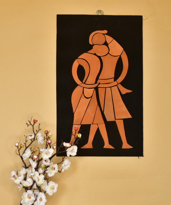 Artisan Terracotta Tribal Family Wall Art: Home Decor — main view