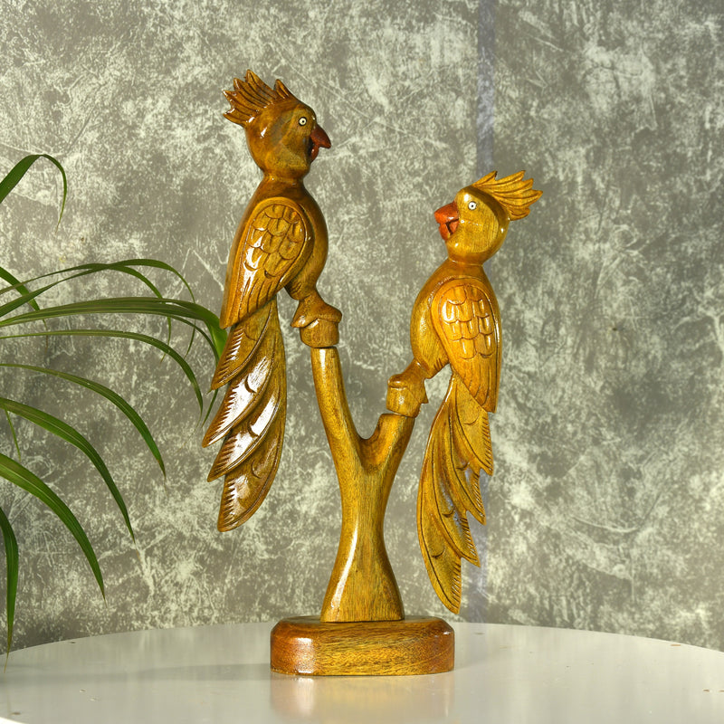 Sowpeace Hand Carved Wooden Parrot Set – view 1