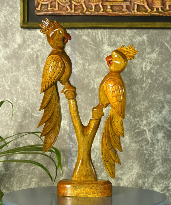Sowpeace Hand Carved Wooden Parrot Set — image 2
