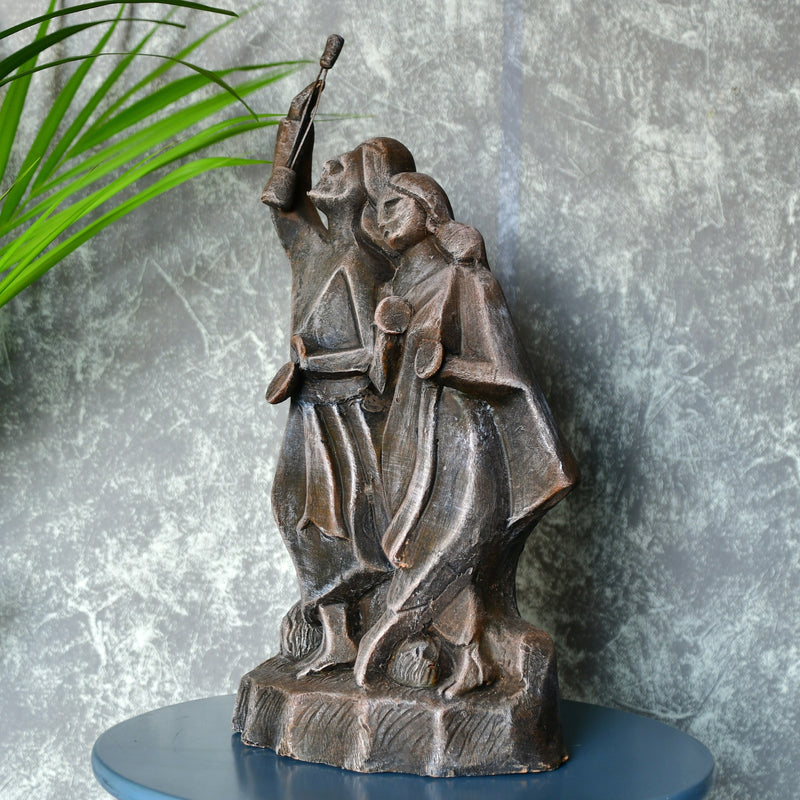 Abstract Baul: Terracotta Tabletop Elegance Decor Piece – view 5