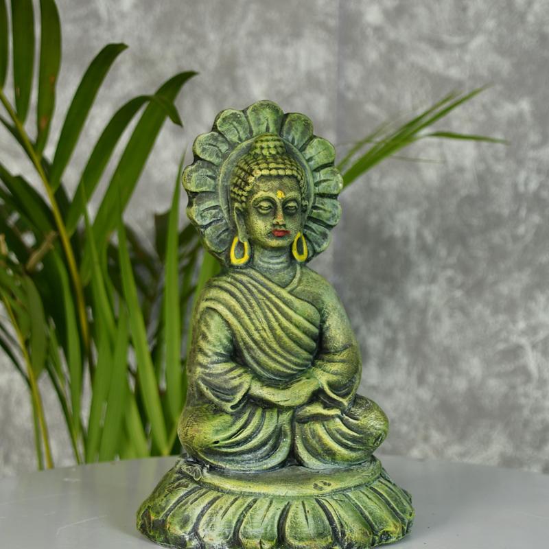 Handcrafted Terracotta Sitting Buddha: Artisan Home Decor by Sowpeace – view 1