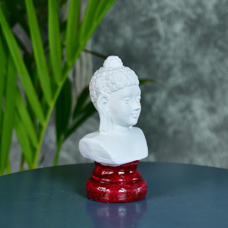 Sowpeace Bliss: White Small Buddha Terracotta Decor – view 2