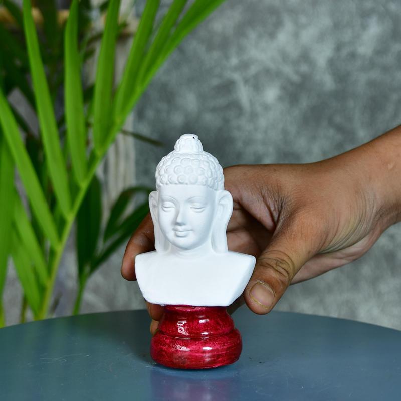 Sowpeace Bliss: White Small Buddha Terracotta Decor – view 5