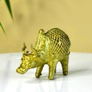 Dokra Ox: Brass Tabletop Masterpiece for Unique Home Decor – view 2