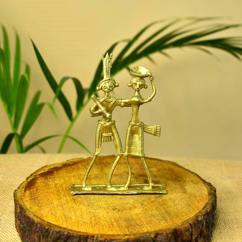 Dokra Couple: Brass Tabletop Artistry Decor – view 6