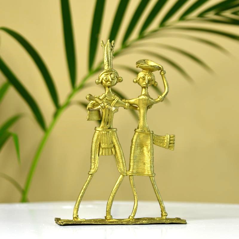 Dokra Couple: Brass Tabletop Artistry Decor – view 2