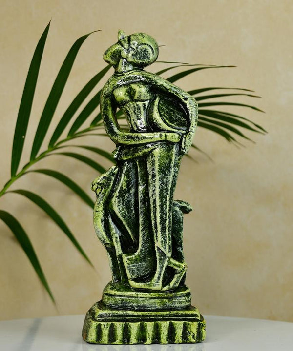 Terracotta Lady with Deer: Artisan Tabletop Home Decor — image 5