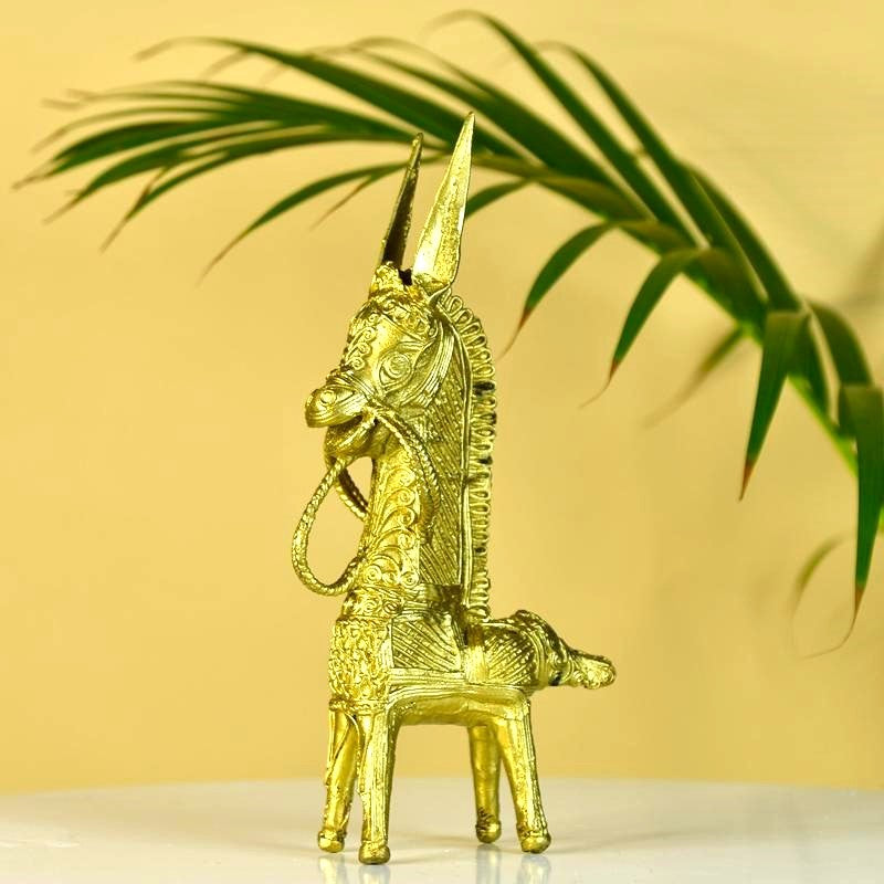 Dokra Horse: Brass Tabletop Decor Masterpiece