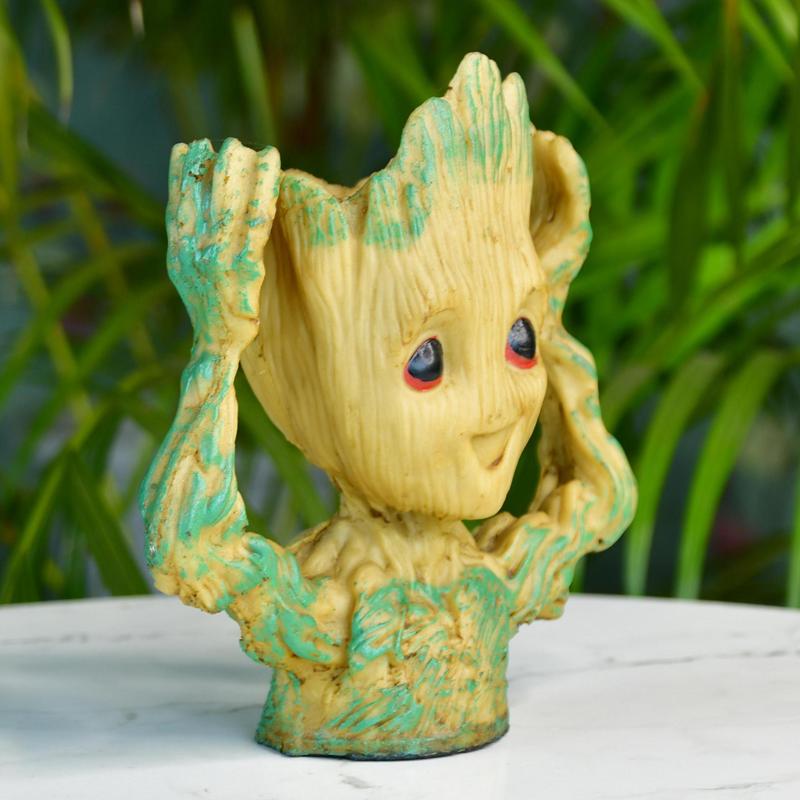Groot Figurine Planter with Hands Up | Sowpeace Artisan Home Decor & Functional Design – view 5
