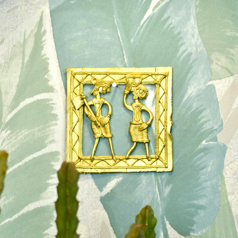 Dokra Squareplate: Artisan Brass Tabletop Elegance – view 2
