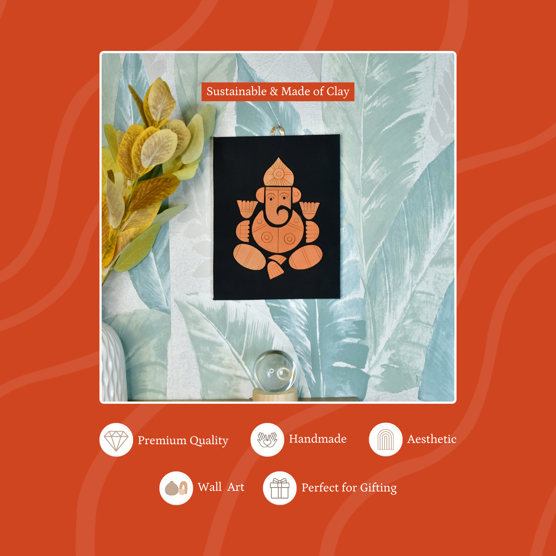 Terracotta Ganesh: Artisan Home Decor Elegance and Serenity