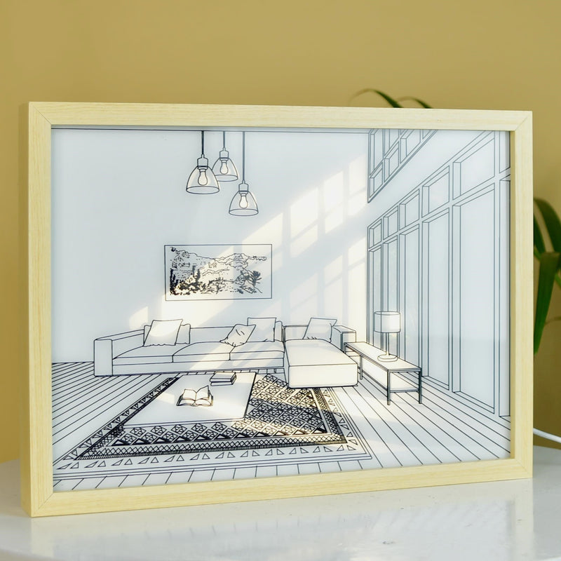 Sowpeace Illuminated Landscape Sofa Frame – LED Decor Photo Frame for Stylish Home Interiors & Gifts – view 4