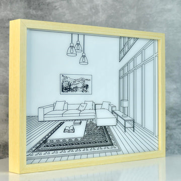 Sowpeace Illuminated Landscape Sofa Frame – LED Decor Photo Frame for Stylish Home Interiors & Gifts