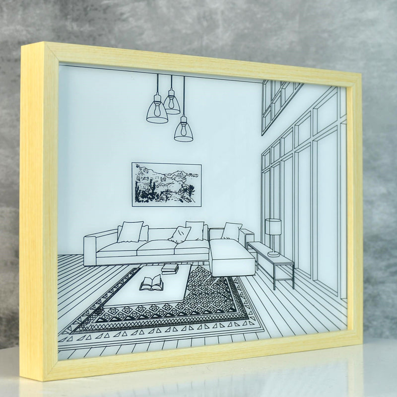 Sowpeace Illuminated Landscape Sofa Frame – LED Decor Photo Frame for Stylish Home Interiors & Gifts – view 1