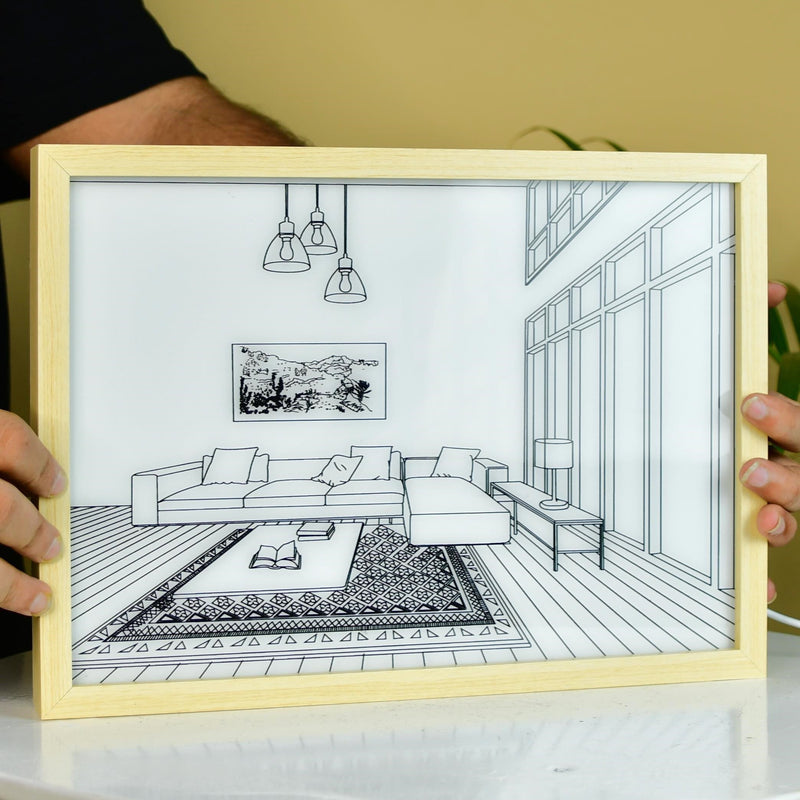 Sowpeace Illuminated Landscape Sofa Frame – LED Decor Photo Frame for Stylish Home Interiors & Gifts – view 2