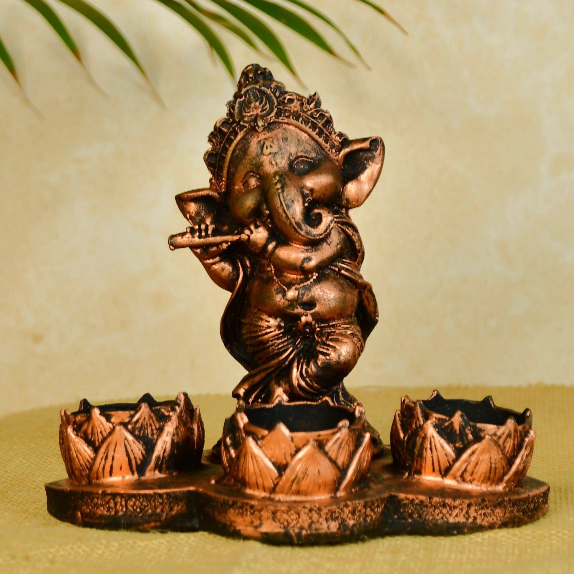 Ganesh Resin Candle Holder by Sowpeace - Artisan Home Decor & Showpiece