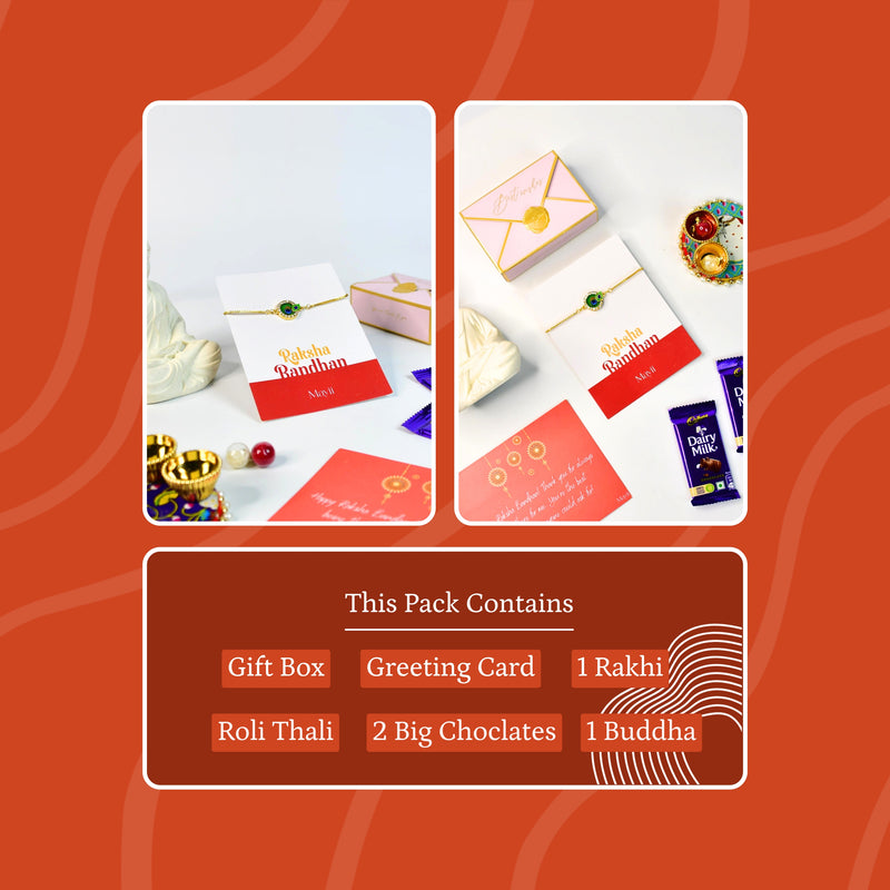 Sowpeace Exquisite Peacock Rakhi Pack of 1 with Roli Chawal and Greeting card combo for Raksha Bandhan and Gifting – view 10