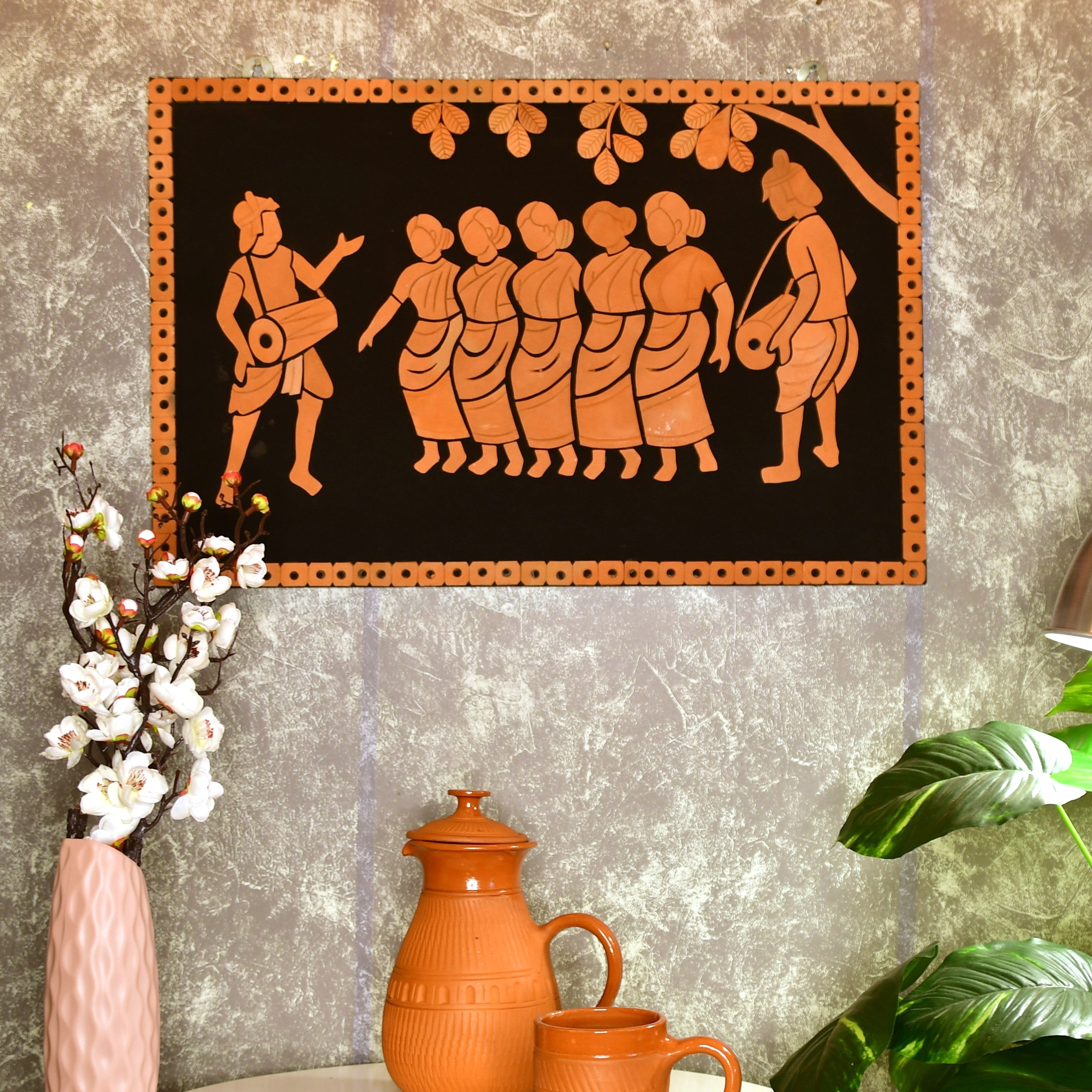 Terracotta Tribal Dance: Artisan Home Decor Elegance and Culture
