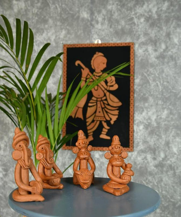 Sowpeace Terracotta Tribal Figurine Set: Artisan Tabletop Decor — main view