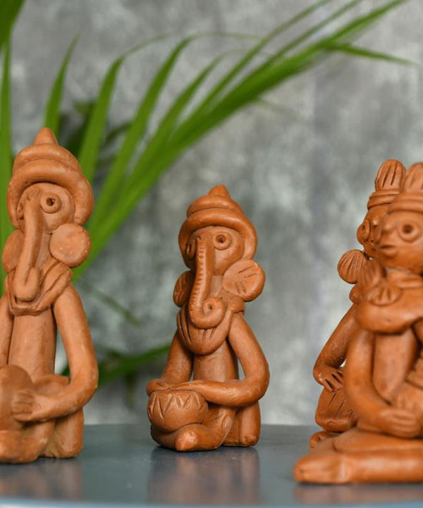Sowpeace Terracotta Tribal Figurine Set: Artisan Tabletop Decor — image 2