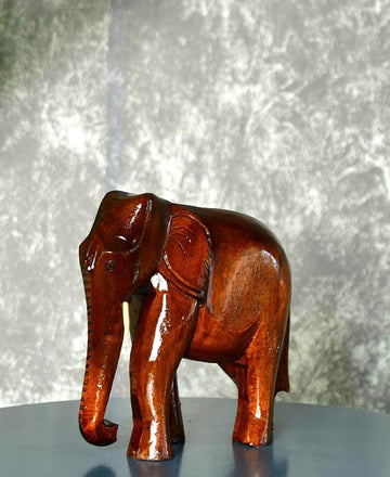 Sowpeace Wooden Elephant: Artisan Tabletop Decor Masterpiece — alternate view