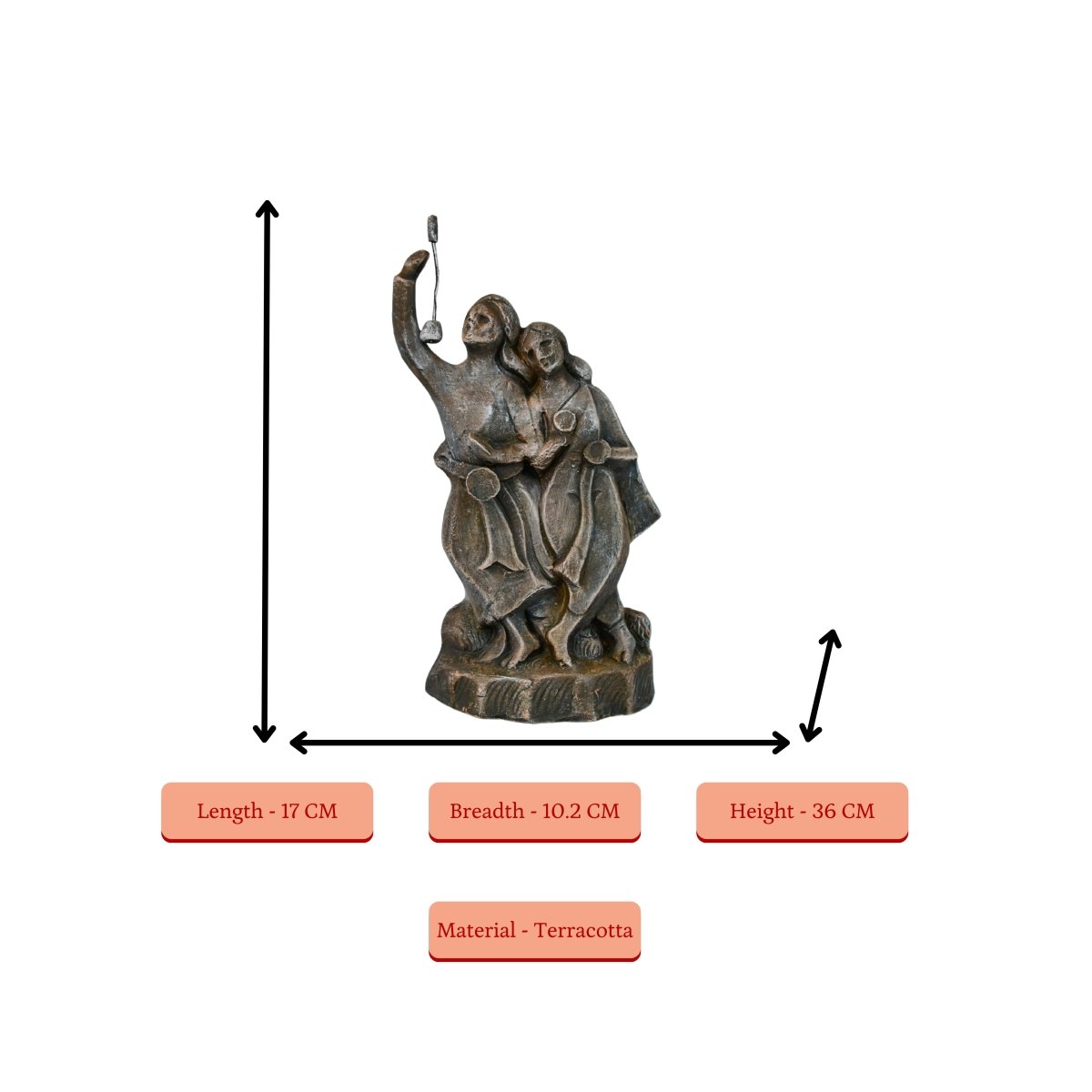 Abstract Baul: Terracotta Tabletop Elegance Decor Piece - terracotta tabletop - Sowpeace - New Arrivals - Tabletop