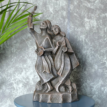 Abstract Baul: Terracotta Tabletop Elegance Decor Piece - terracotta tabletop - Sowpeace - New Arrivals - Tabletop