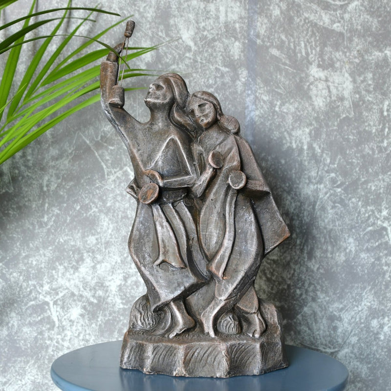 Abstract Baul: Terracotta Tabletop Elegance Decor Piece – view 1