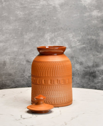 Artisan Terracotta Jar: Stylish Home & Kitchen Storage — alternate view