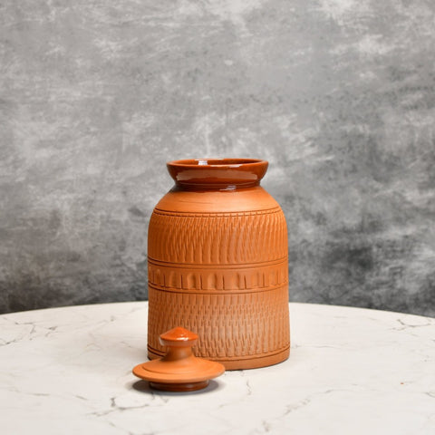 Artisan Terracotta Jar: Stylish Home & Kitchen Storage