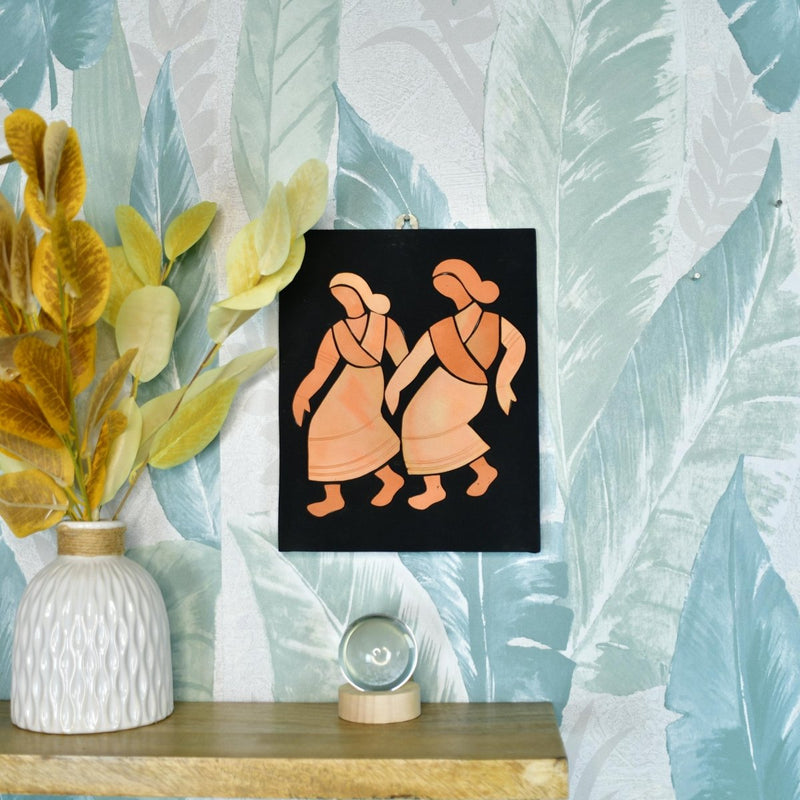 Artisan Terracotta Tribal Dance: Unique Home Decor – view 1