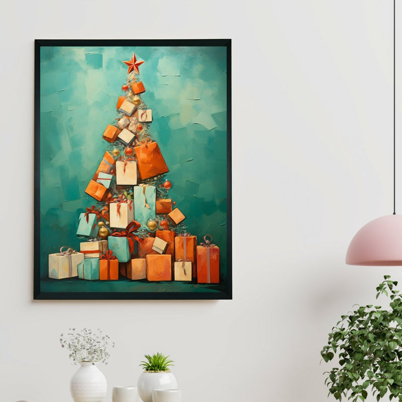 Merry & Bright: Premium Sowpeace Xmas Canvas Wall Prints – Handcrafted Indian-Inspired Art for Elegant Festive Decor – view 2