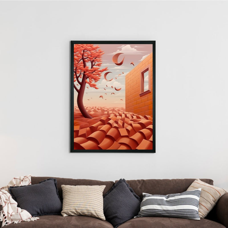 Sowpeace's Handcrafted 3D Autumn Windy Days Art – Premium Indian-Inspired Canvas Print for Stylish Home Decor – view 2