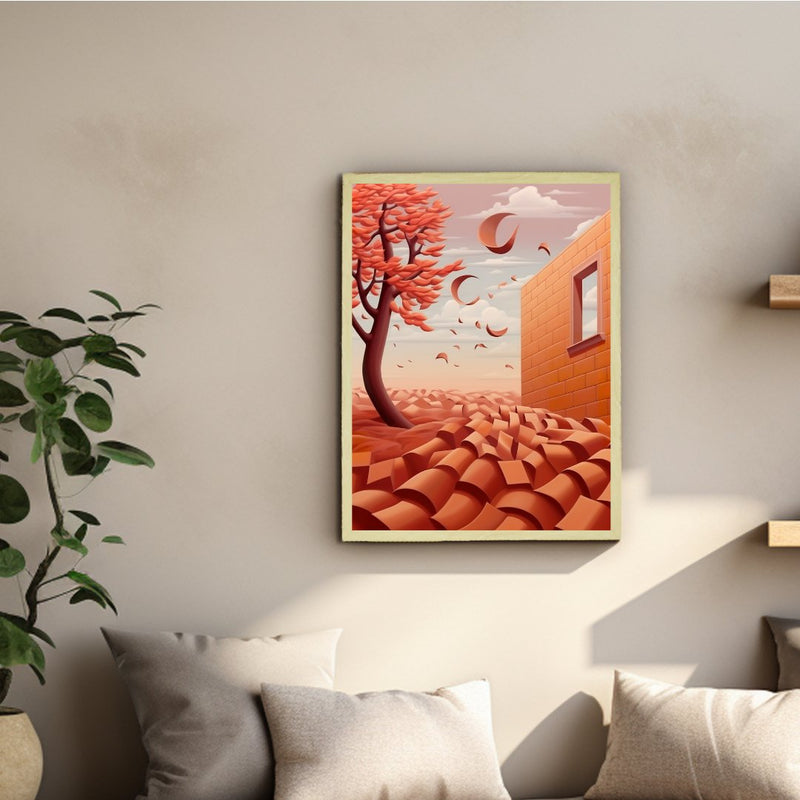 Sowpeace's Handcrafted 3D Autumn Windy Days Art – Premium Indian-Inspired Canvas Print for Stylish Home Decor – view 4